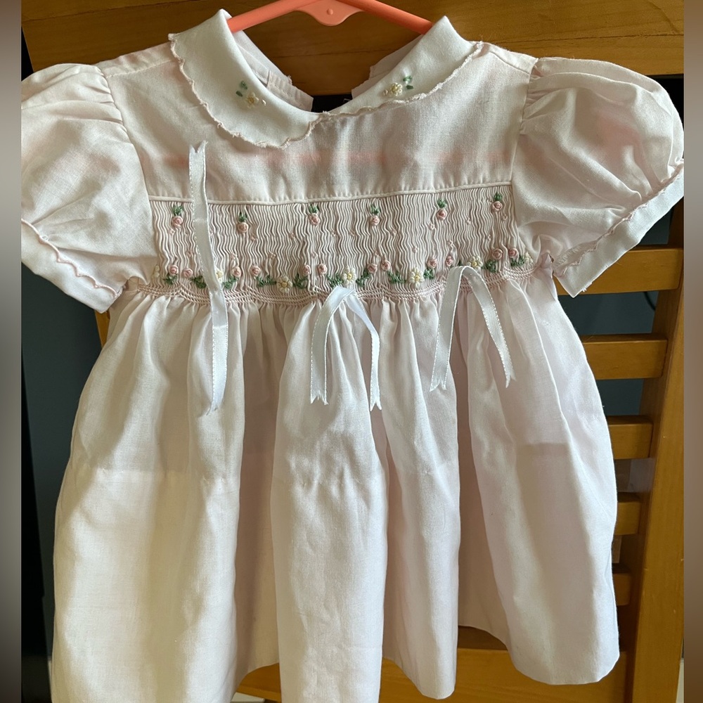 Rosey Kids Pink Smocked Baby Dress